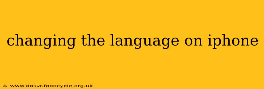 changing the language on iphone