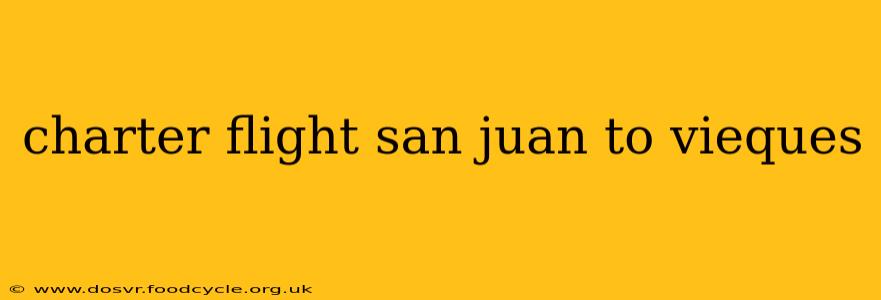 charter flight san juan to vieques