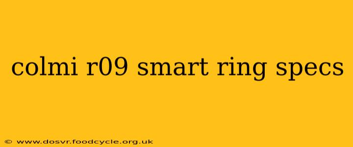 colmi r09 smart ring specs