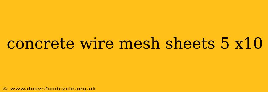 concrete wire mesh sheets 5 x10