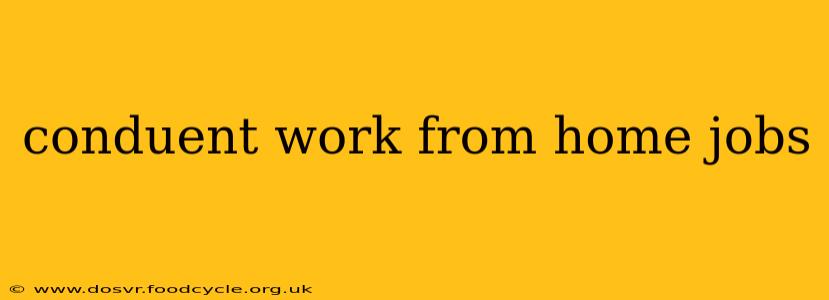 conduent work from home jobs