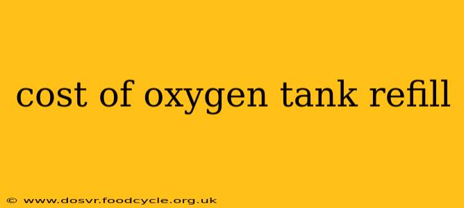 cost of oxygen tank refill