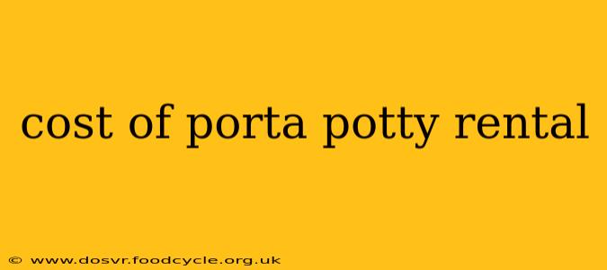cost of porta potty rental