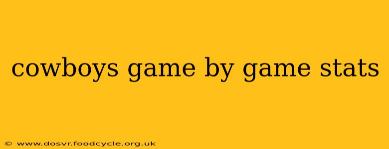 cowboys game by game stats