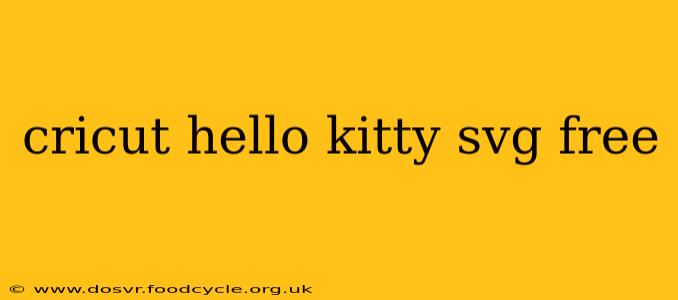 cricut hello kitty svg free