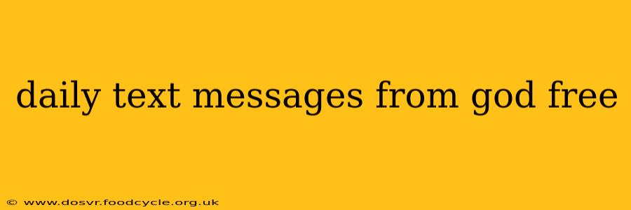 daily text messages from god free