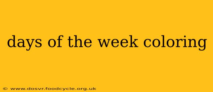 days of the week coloring