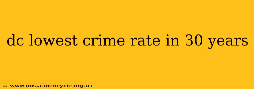 dc lowest crime rate in 30 years