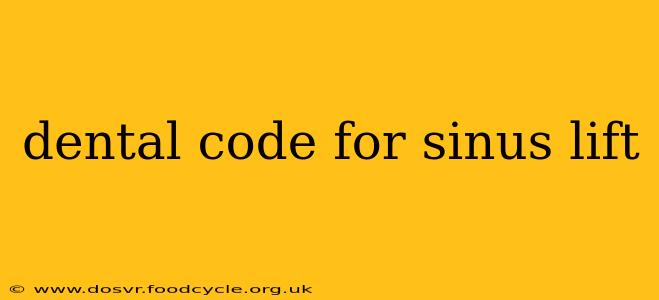 dental code for sinus lift