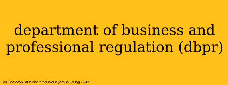 department of business and professional regulation (dbpr)