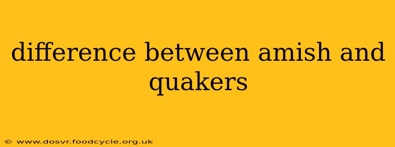 difference between amish and quakers