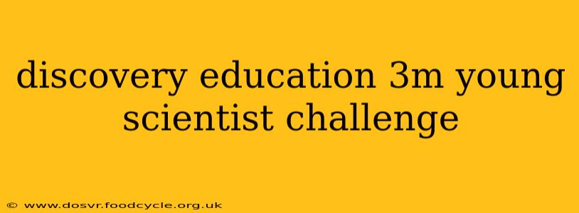 discovery education 3m young scientist challenge
