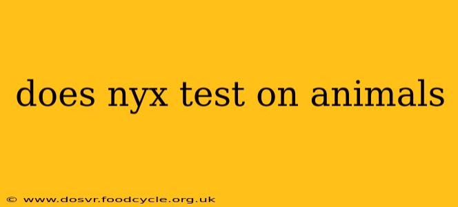 does nyx test on animals