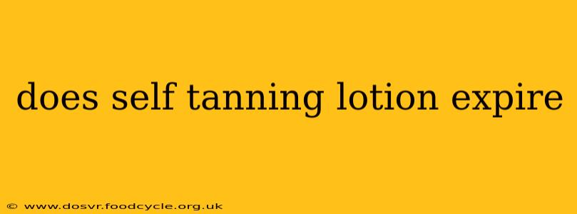 does self tanning lotion expire