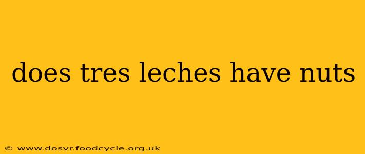 does tres leches have nuts