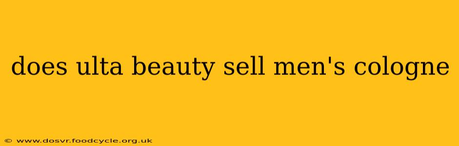 does ulta beauty sell men's cologne