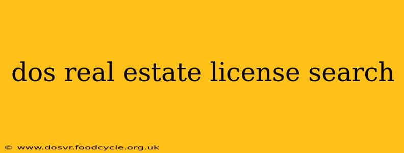 dos real estate license search