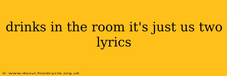 drinks in the room it's just us two lyrics