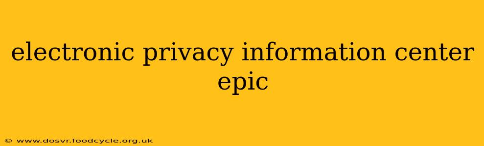 electronic privacy information center epic