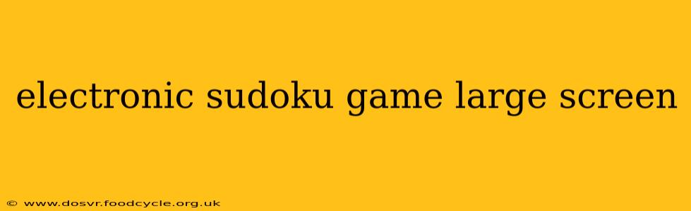 electronic sudoku game large screen