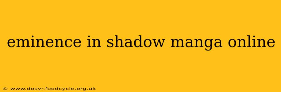 eminence in shadow manga online
