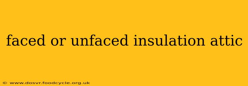 faced or unfaced insulation attic