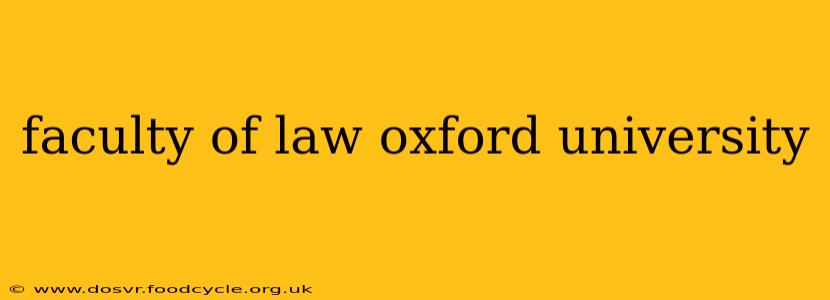 faculty of law oxford university