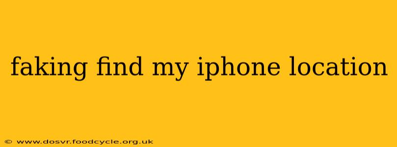 faking find my iphone location