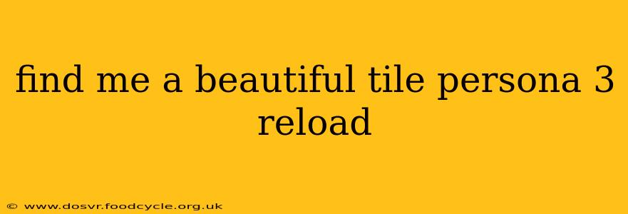find me a beautiful tile persona 3 reload