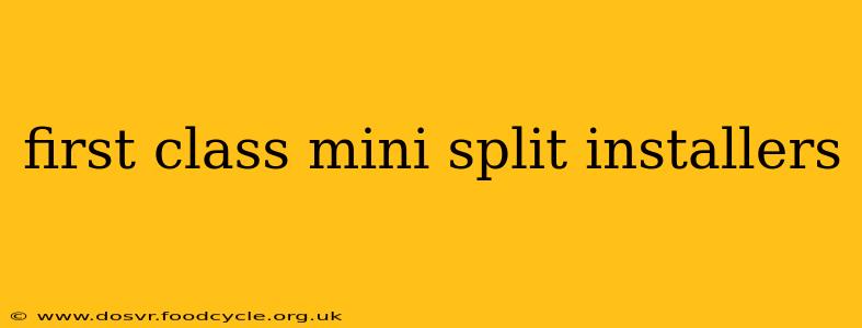 first class mini split installers