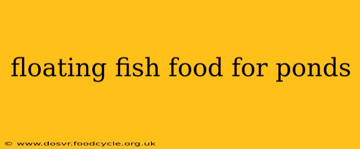 floating fish food for ponds