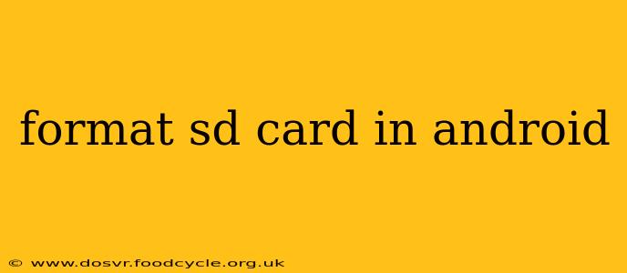 format sd card in android