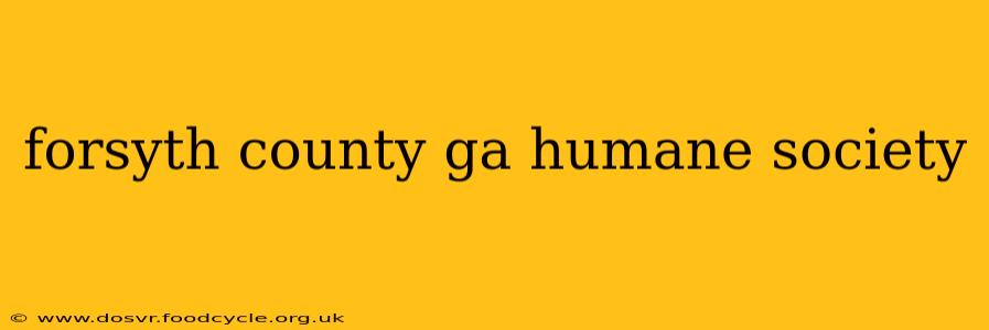 forsyth county ga humane society