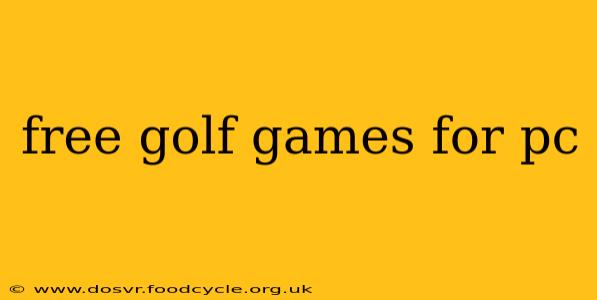 free golf games for pc