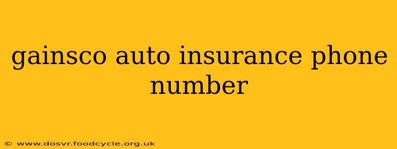gainsco auto insurance phone number