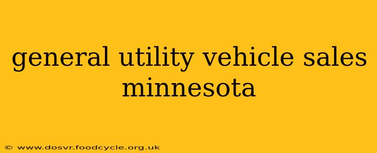 general utility vehicle sales minnesota