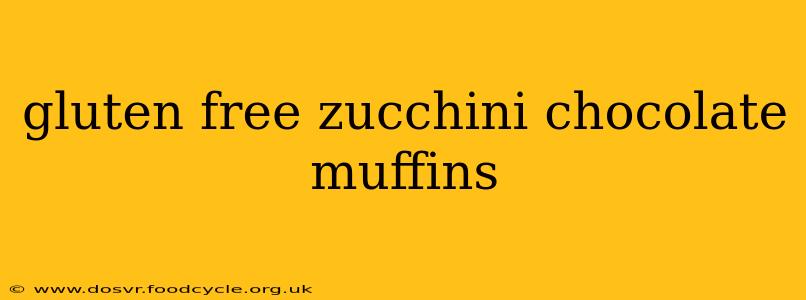gluten free zucchini chocolate muffins