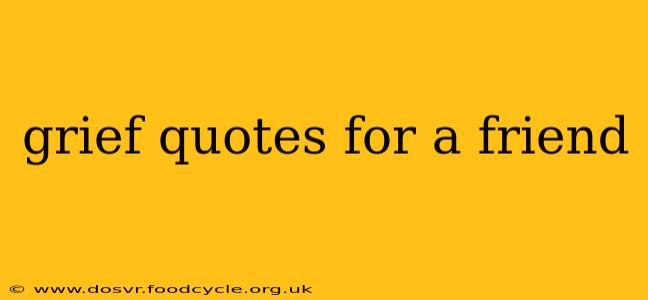 grief quotes for a friend