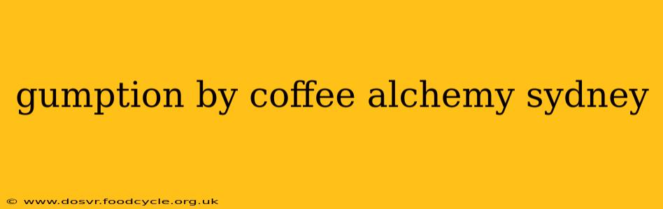 gumption by coffee alchemy sydney