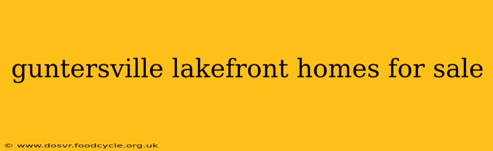 guntersville lakefront homes for sale