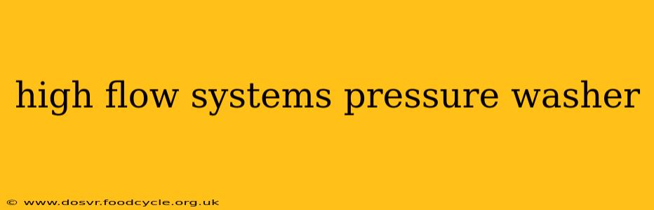 high flow systems pressure washer