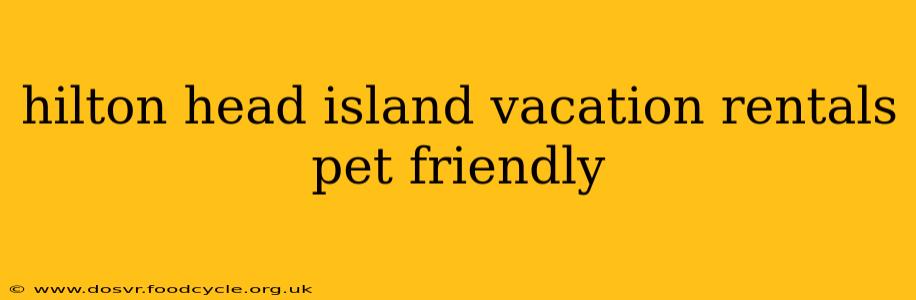 hilton head island vacation rentals pet friendly