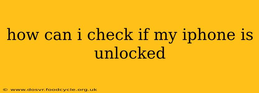 how can i check if my iphone is unlocked