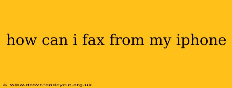 how can i fax from my iphone