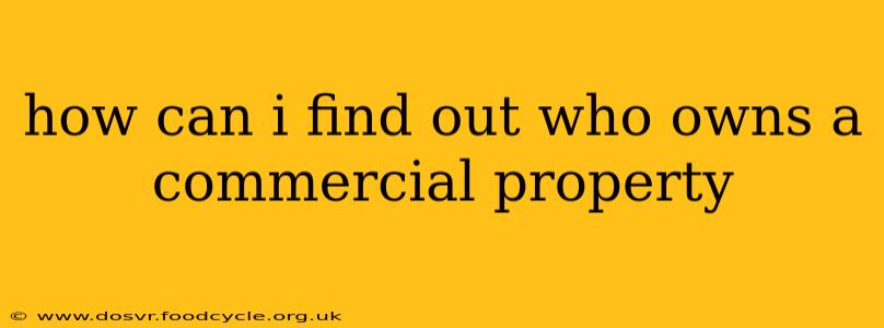 how can i find out who owns a commercial property