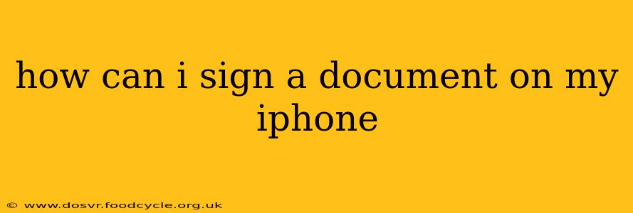 how can i sign a document on my iphone