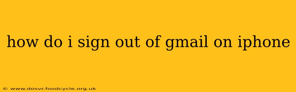 how do i sign out of gmail on iphone