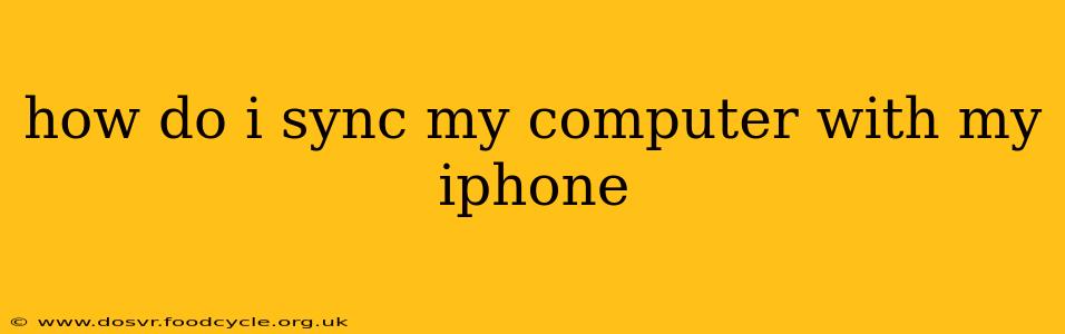 how do i sync my computer with my iphone