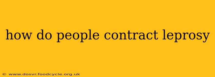 how do people contract leprosy