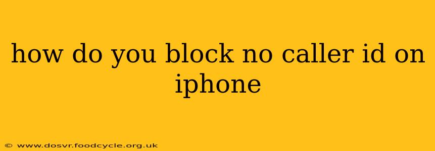 how do you block no caller id on iphone